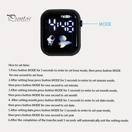 Reliable Electronic Watch LED Digital Stylish Square Shockproof Sporty Clear Reading Design Student Sport Personality Accurate