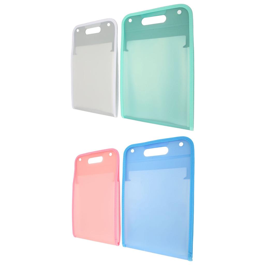 2pcs Vertical File Folders 13 Pockets Large Capacity  Document Folder Portable Plastic File Organi