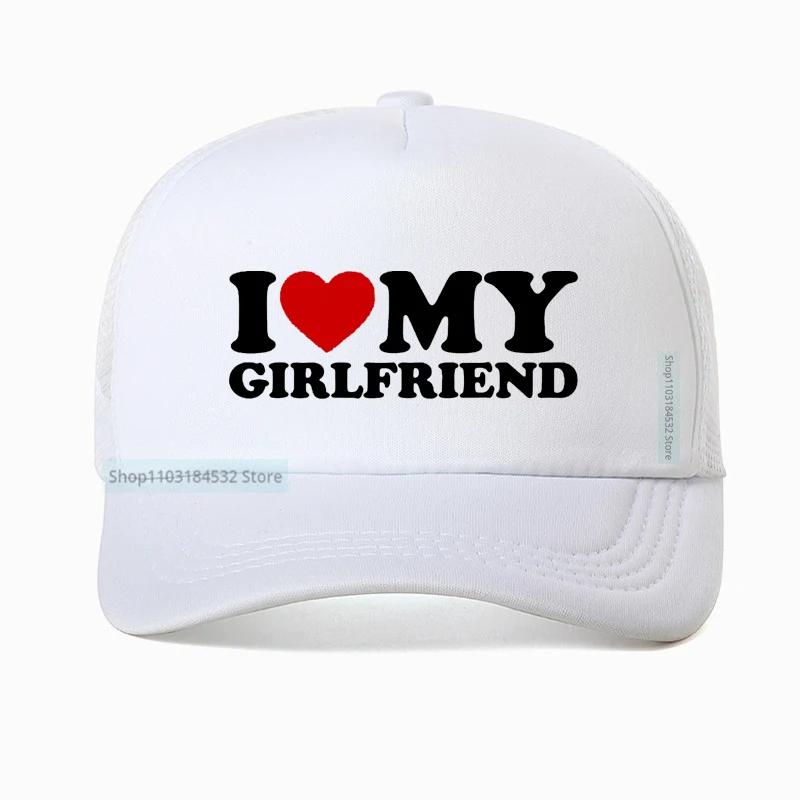 Ich Liebe Herz Meine Freundin Baseballkappe hohe Qualität Golfhüte Geburtstagsgeschenk cool Netz Atmungsaktiv Truckerhut Kappe
