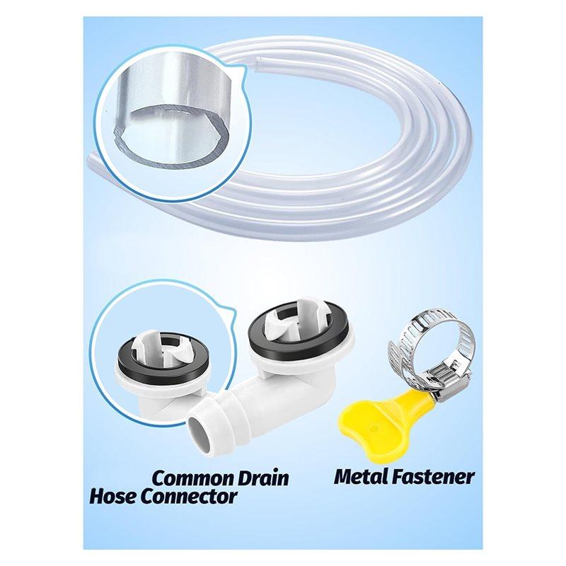 A02V-Air Conditioner Window Drain Hose Kit 10Ft-AC Hose Connector Replacement For Universal Models