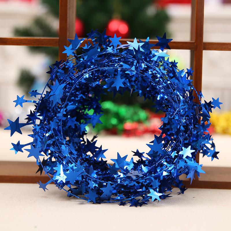 Tree Christmas Eyecatching Star Garland In Assorted Colors For Decorations Holiday