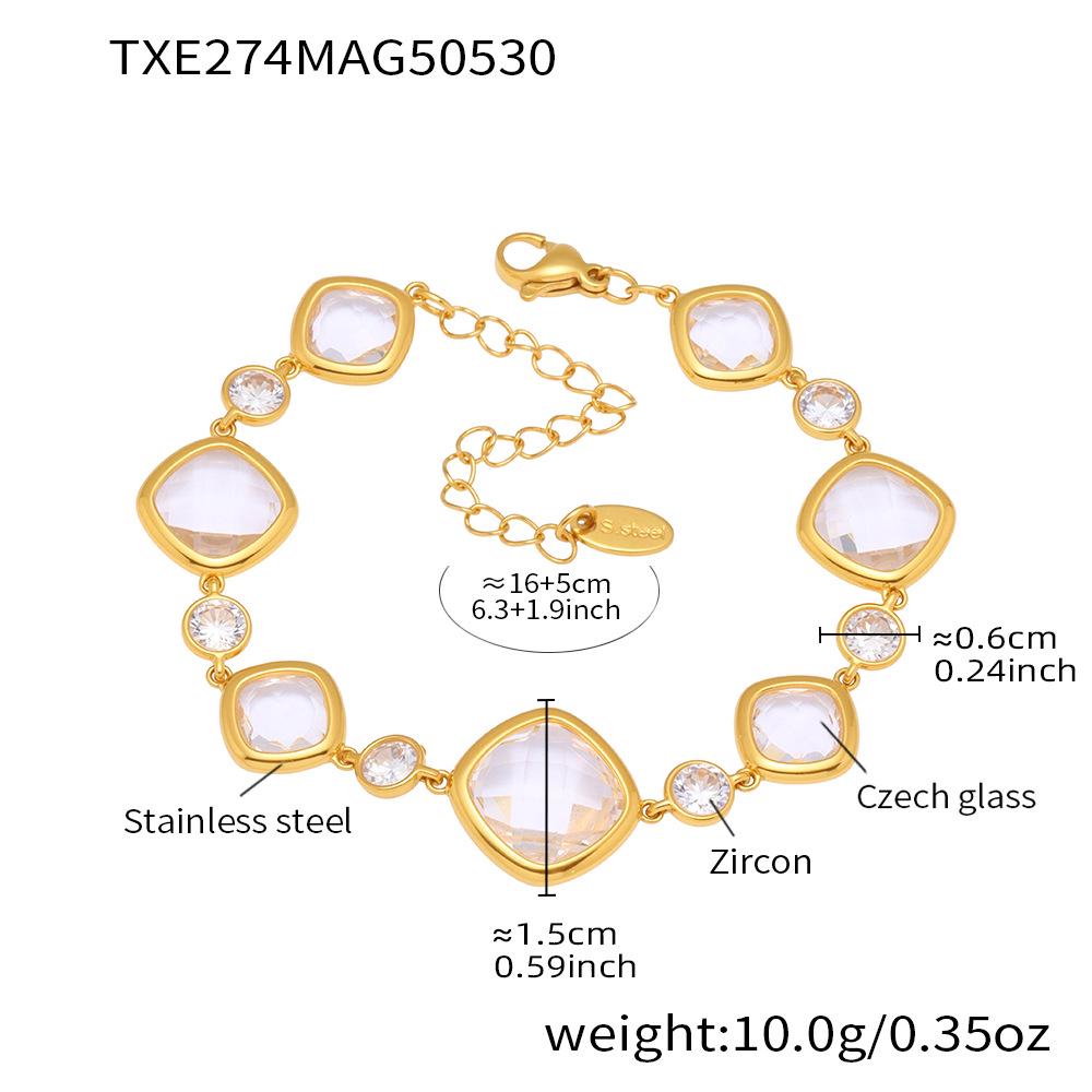 Qiong Yao Exquisite Shining Glass Stone Women s Luxury Bracelet - High Quality & Non-Fading.