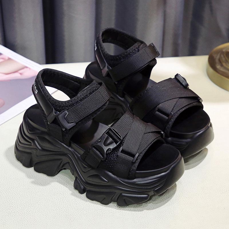 Fashion Aphixta Wedge Sandals Classic Hook Loop Platform Shoes For Woman  8cm High Heels Cool Summer Shoes Female Sandalias De Tacón