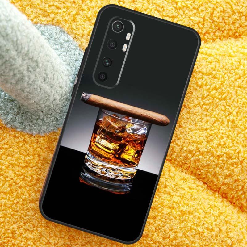 Cigar Whiskey Ice Drink Case For Xiaomi 15T 14T 13T 14 15 Ultra 17 Pro Max Cover For POCO F8 F7 F5 F6 X5 X6 X7 Pro