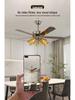 European Style Iron Leaf Ceiling Fan with Remote Control for Living Room and Bedroom