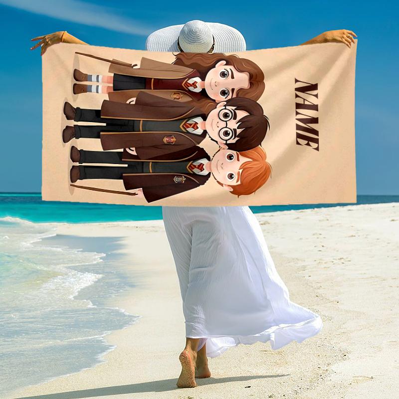 Personalized Harry Potter Owl Beach Towel Microfiber Beach Towel Thin Absorbent for Beach Swimming Yoga Bath Sports. 0910422