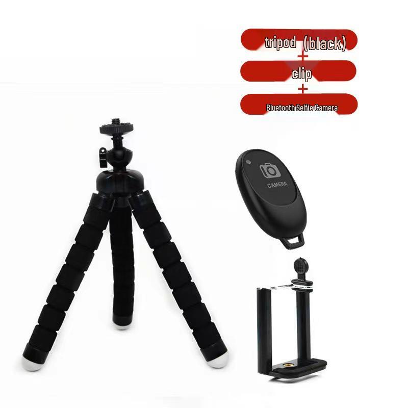 Octopus Sponge Desktop Tripod - Portable Phone Holder for Live Streaming and Video Shooting