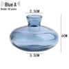 Lux Mini Colored Glass Vase Set for Hydroponic Flowers - Transparent Decorative Ornaments for Living Room