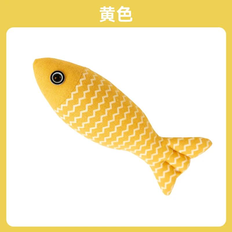 

Іграшка для домашніх тварин Льняна рибка для зняття нудьги Симулятор Рибка Кошеня скрипить зубами, щоб розважити кота Домашні тварини Товари для котів