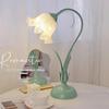 Pastoral Study & Bedroom Night Light: Eye-Friendly Internet Celebrity Table Lamp with Floral Design
