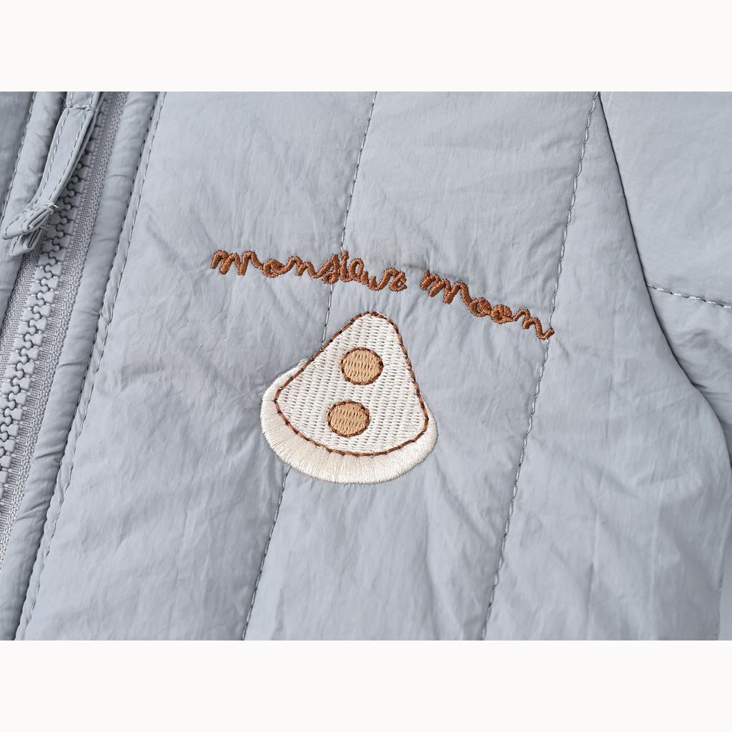 Autumn and Winter Embroidery In Small Children Cartoon Cute Padded Fashionable Versatile Cotton Jacket Jacket Elastic Cotton Jacket