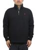 Polo Ralph Lauren Pullover Sweatshirt with Embroidered Pony Size Black Men's Half-Zip Logo, XXL, (Product Code 01020167)
