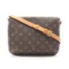 Used Musette Tango Short Strap Monogram Shoulder Bag M51257 Monogram PVC Coated Canvas Leather Brown
