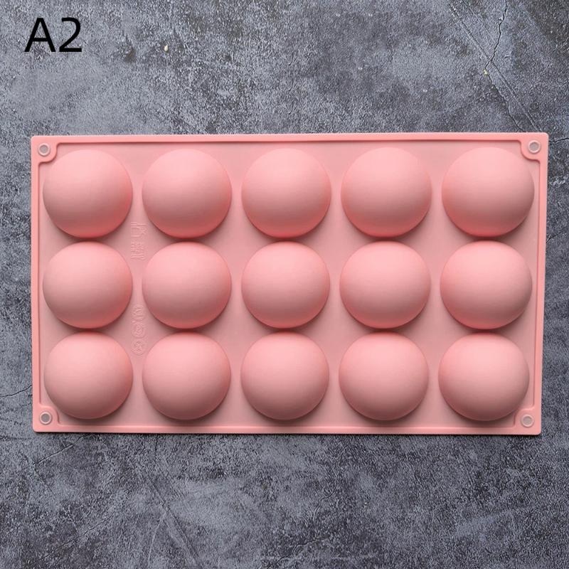 Silicone Half Sphere Baking Mold Reusable 6/15/24 Holes Non-Stick for Ice Cream Chocolate Holiday Baking DIY Gift Making