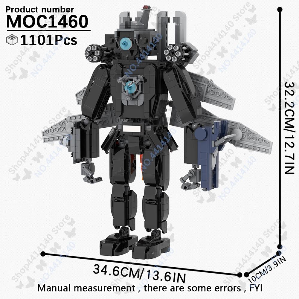 MOOXI Animeserie Skibidi Toalett Figurer Monitorfolk Lydmann Byggeklosser Modell MOC Kloss DIY Montessori Leke Barnegaver