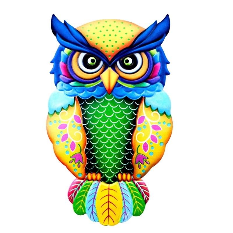 Delicate Owl Wall Statue Figurine Wall Figurine Wall Decorative Prop Iron Material Owl Wall Statue Owl Wall Figurines