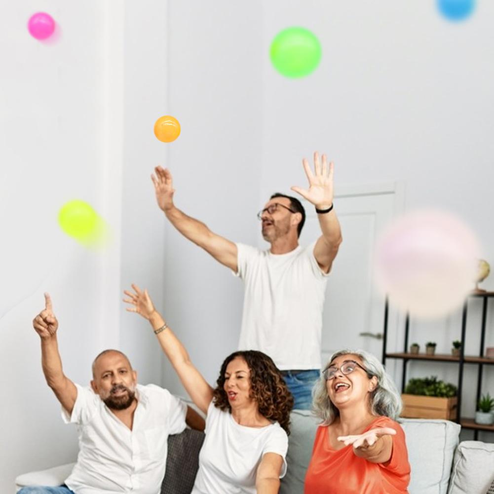 6/12/16PCS Ceiling Balls Glowing Sticky Balls That Stick To The Ceiling Elevated Glowing Stress Balls Lumi Balls for Kids Adults