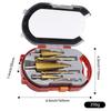 6pcs High-speed Steel 4241 Titanium Plated Step Drill Set, Triangular Handle Pagoda Drill, Woodworking Groove Saw Drill