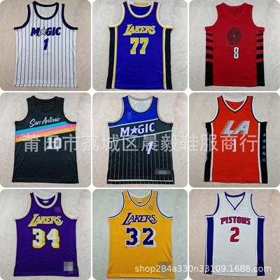 Mens Womens Basketball Jersey NBA Team Style Heat Pressed Loose Fit Athletic Shirt Practice Game Wear
