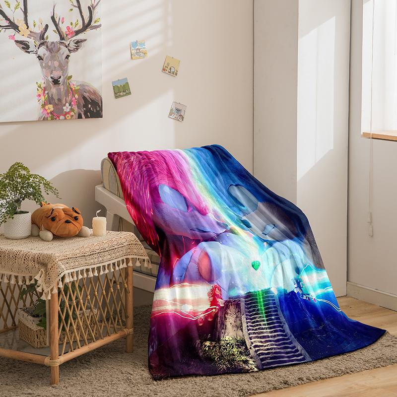 Cartoon Sonic Series Flannel Fleece Blanket 3D Printing Sofa Blanket Thickened Blanket