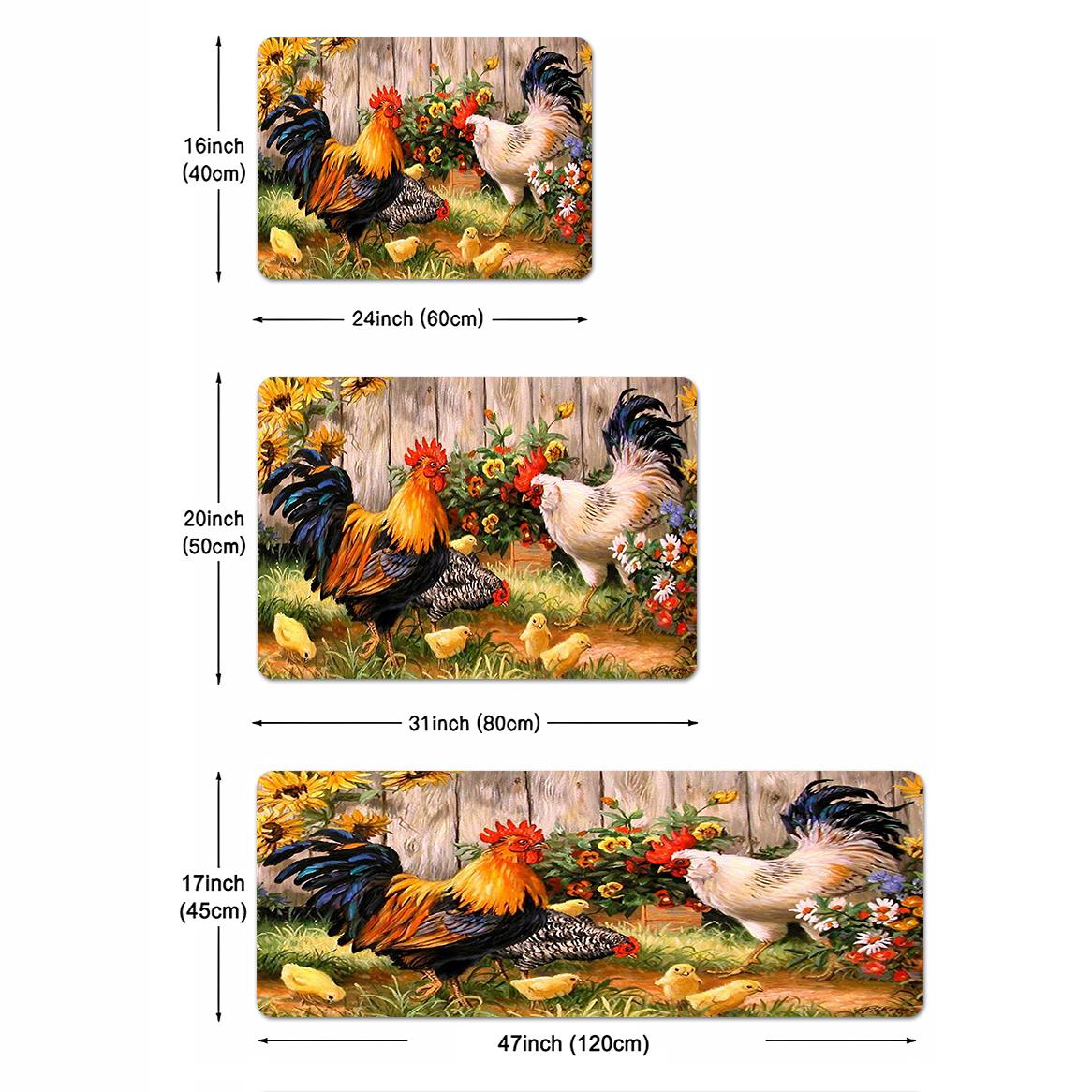 

4 Sizes Soft Flannel Washable Non-Slip Foot Mats, Long Bedside Area Rug, Hallway Carpet, Bathroom Entrance Doormat, Kitchen Mat 40x60cm