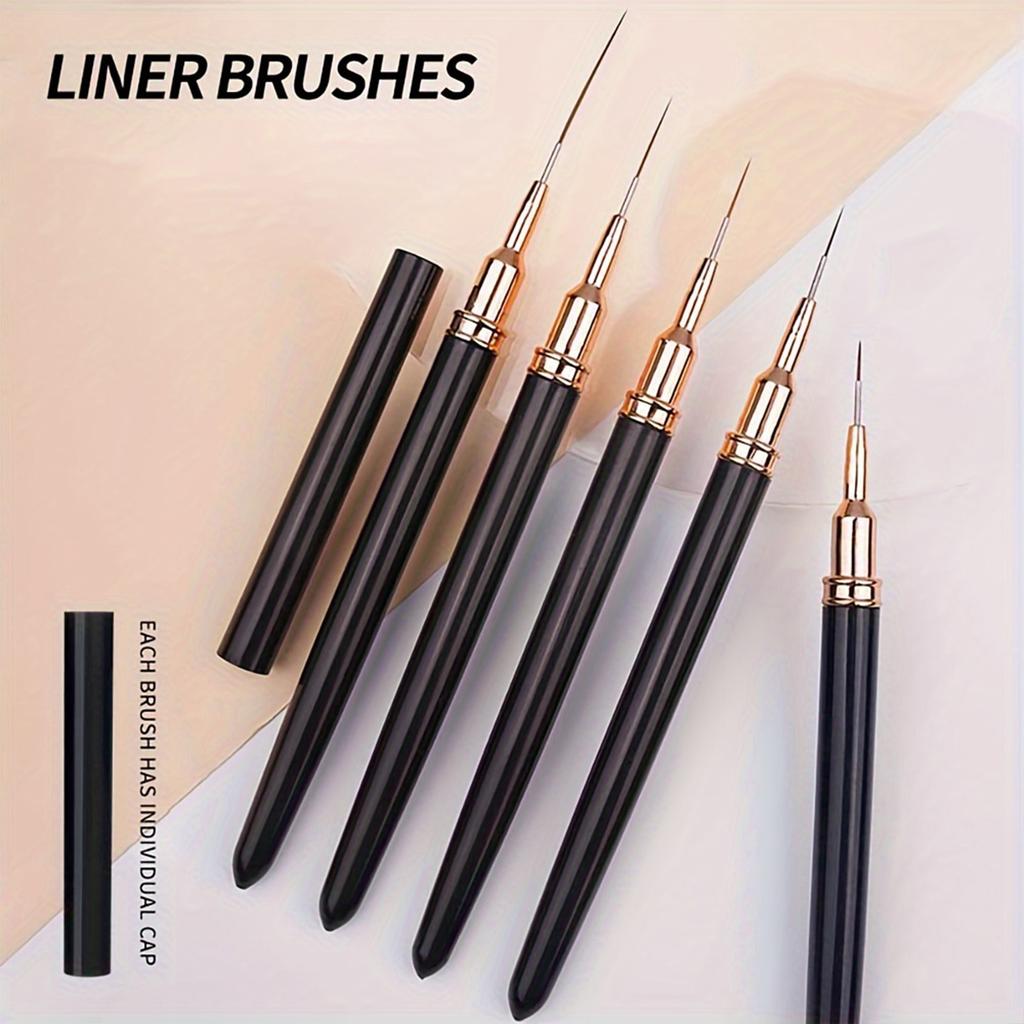 5 szt. Pędzelków do zdobienia paznokci do linera/malowania, ultracienkie paski, narzędzie do rysowania, profesjonalny pisak do linerów do paznokci, narzędzie do manicure DIY
