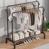 Dual-Bar Vertical Clothes Drying Rack for Balcony or Bedroom