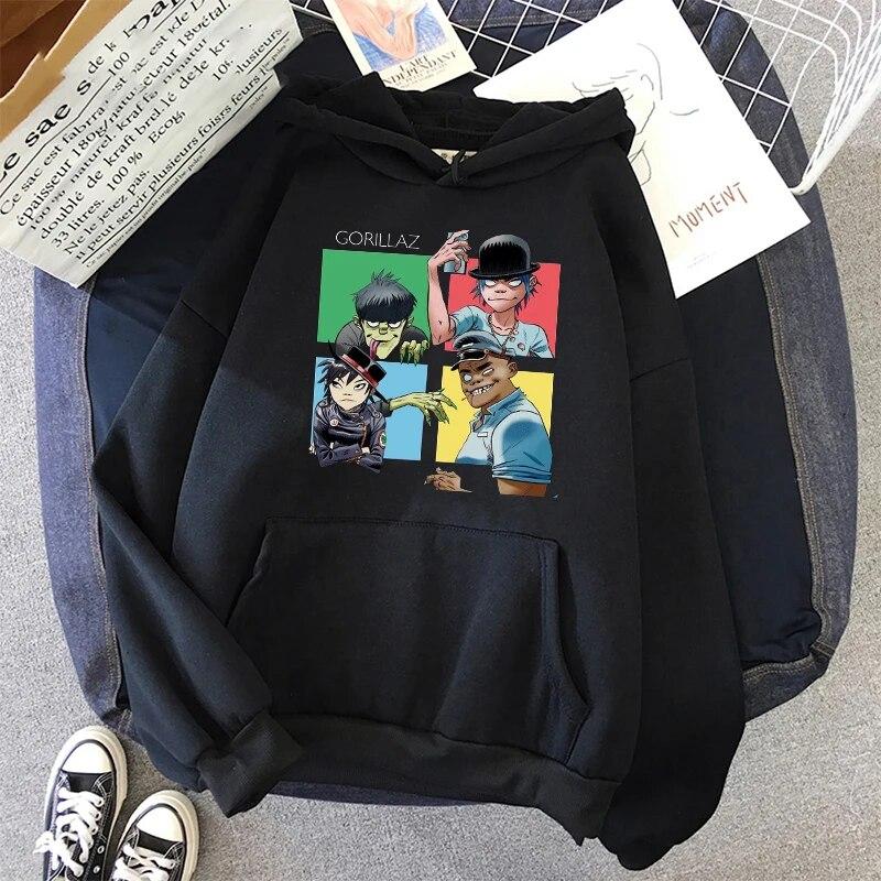 

Gorillaz Hoodie Unisex Fashion Coat Boy Hoodie Kid Hip Hop Women Sweatshirt Rock Band Hoodies Sweatshirt Tracksuit Unisex s Clothing Unisex