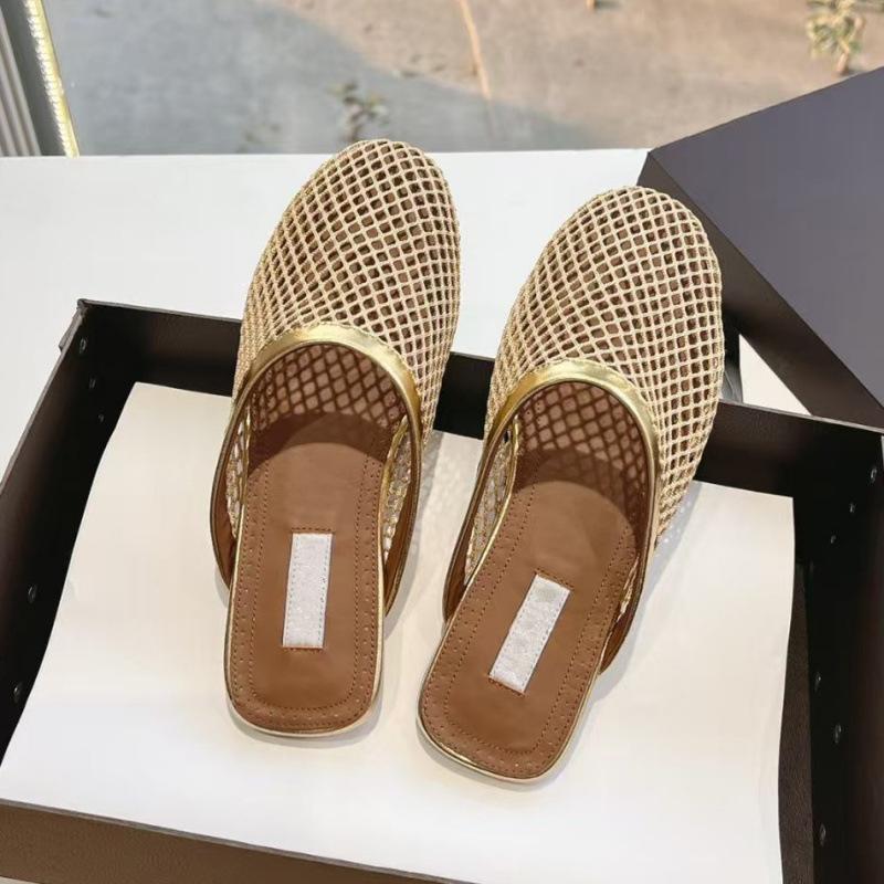 Semi-new women's thick and breathable shoes outer wear and temperament bag head mesh semi-cool slippers