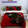 3pcs Spartan Helmet Art Print - Home Decor Gift, Anime Design Bedding Set with One Quilt Cover and Two Pillowcases (No Core), Polyester Fabric for Bed