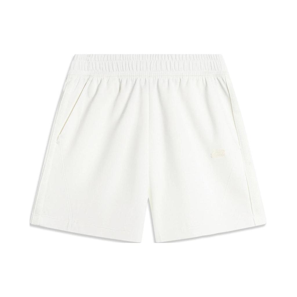 Li Ning Sports Trend Series Solid Color Ice Feel Straight Casual Shorts Women Shorts Off-White AKSU328-1