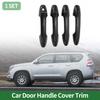 Car Door Handle Cover Trim for Toyota RAV4 2013-2018 Carbon Fiber Black