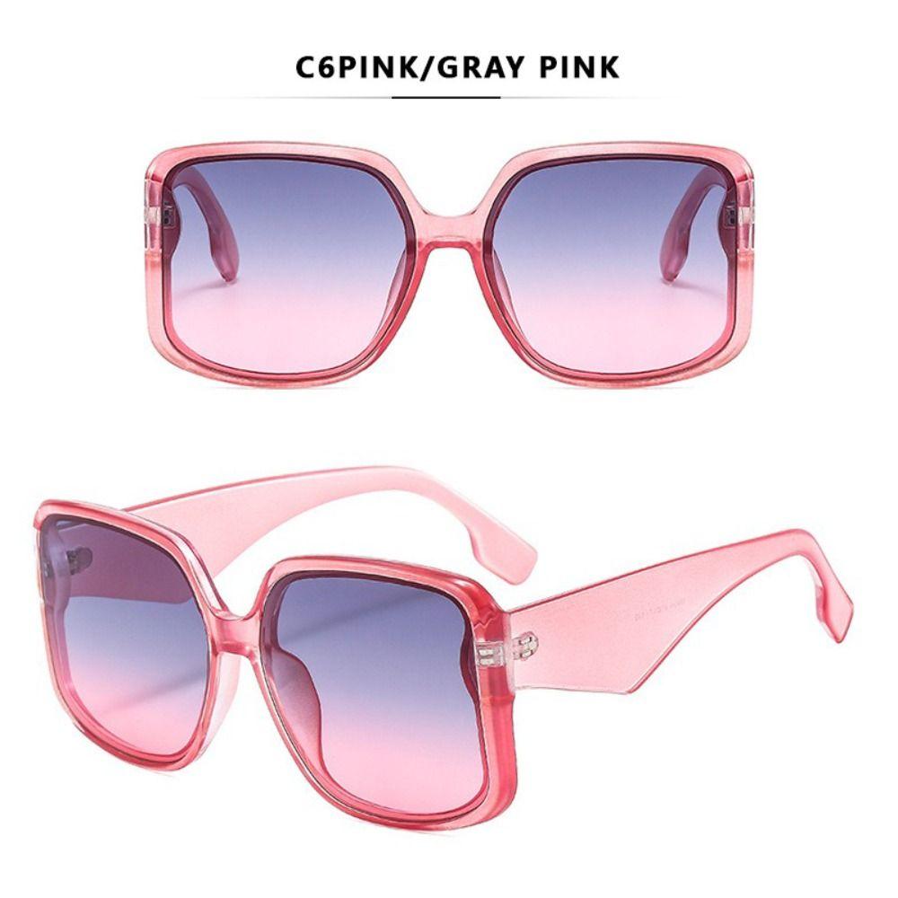 PC Sunglasses Goggles Gradient Lenses Block Glare Big Frames Shades UV400 Clear View UV Protection Sun Glasses Women Fashion