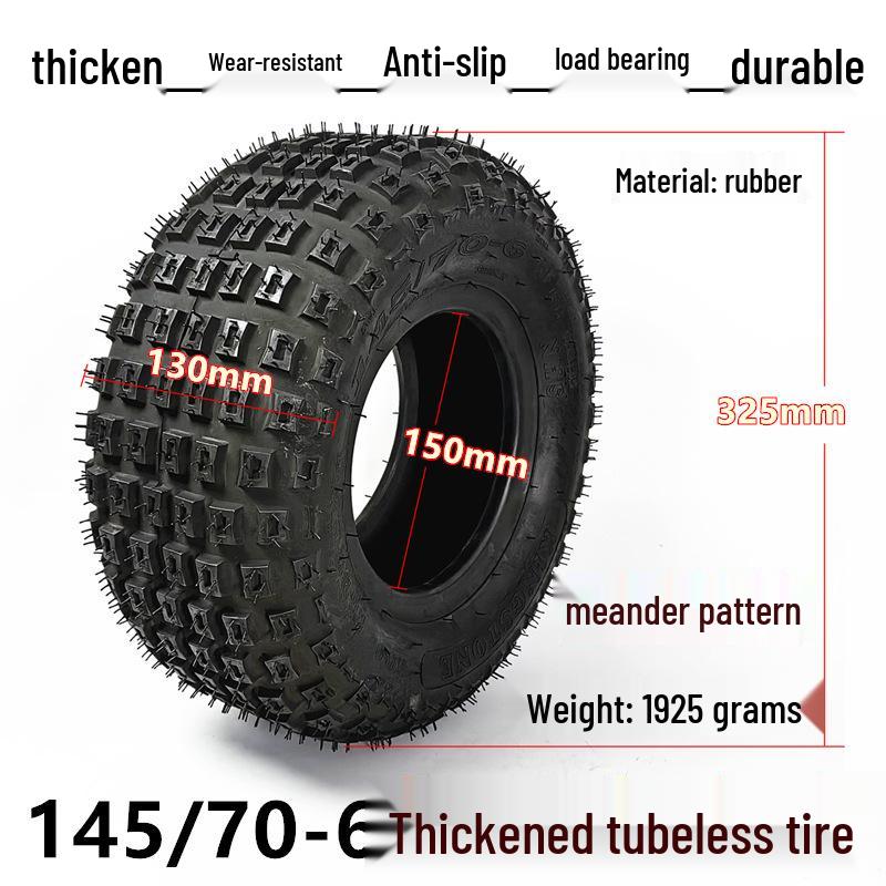 145/70-6 Off-Road Tubeless Go-Kart ATV Tire and Accessories
