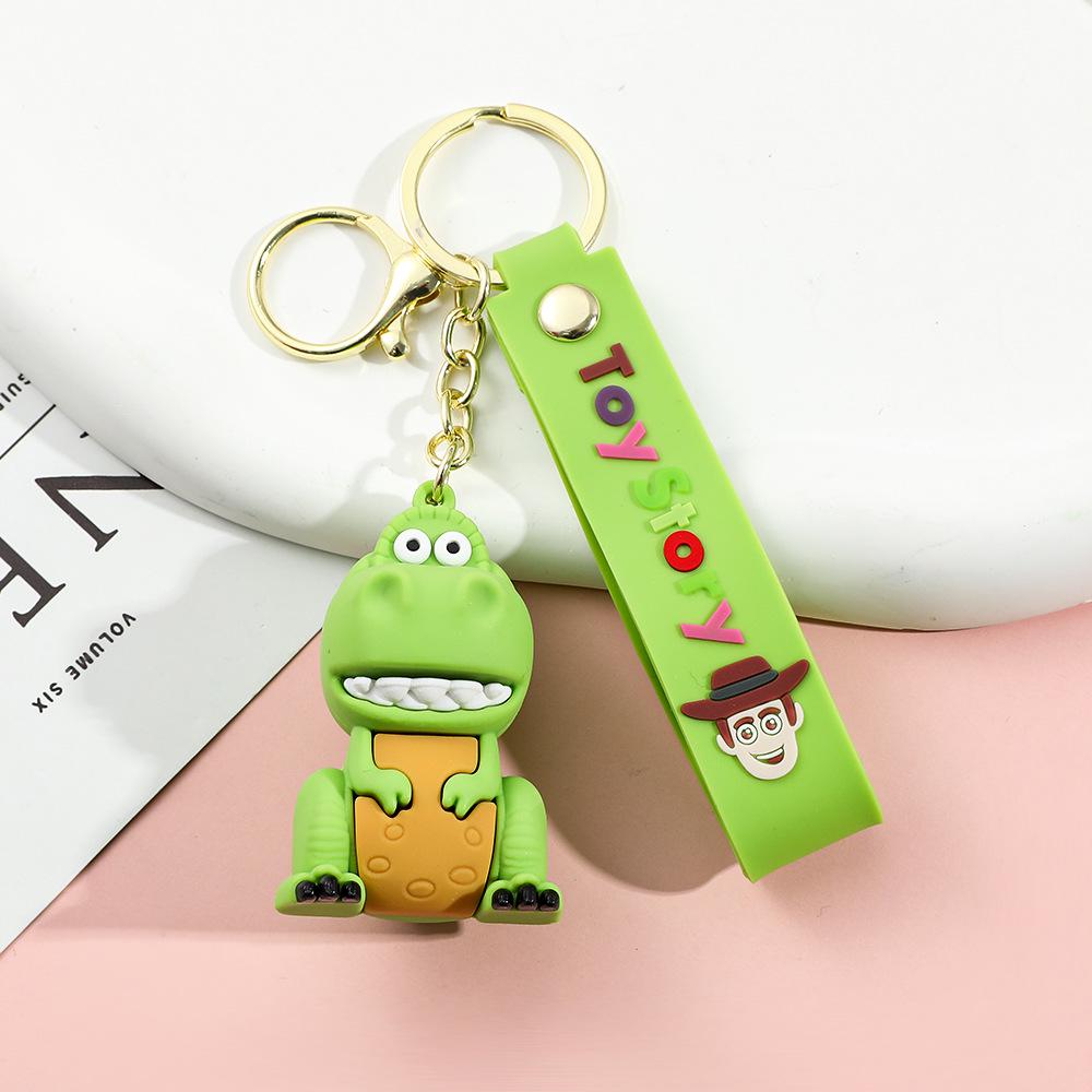 Best-Selling Toy Story Figures Keychain: Three-Eyed Alien, Buzz Lightyear, and Strawberry Bear Charms