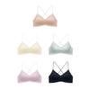 Invisible Seamless Cross Back Push Up Wireless Thin Cup Bra With Thin Shoulder Straps