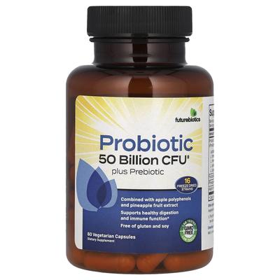 Futurebiotics, Probiotic Plus Prebiotic, 50 Billion CFU, 60 Veggie Capsules (25 Billion CFU Per Capsule)