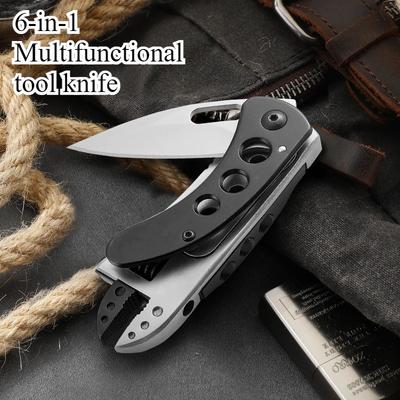 New Multi Functional Wrench, Tool Knife, Outdoor Folding Knife, Activity Wrench, Camping Multifunctional Household Tactical Tool