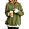 Women's Sweatshirt Christmas Print Long Sleeve Loose Fit Layering Casual Pullover