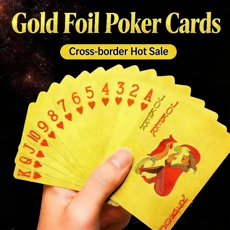 Carte da Gioco Poker Impermeabili Oro Argento Gruppo Carte da Gioco PVC Colore Gioco di Magia Pacchetto Dmagic Gioco da Tavolo Collezione Regalo