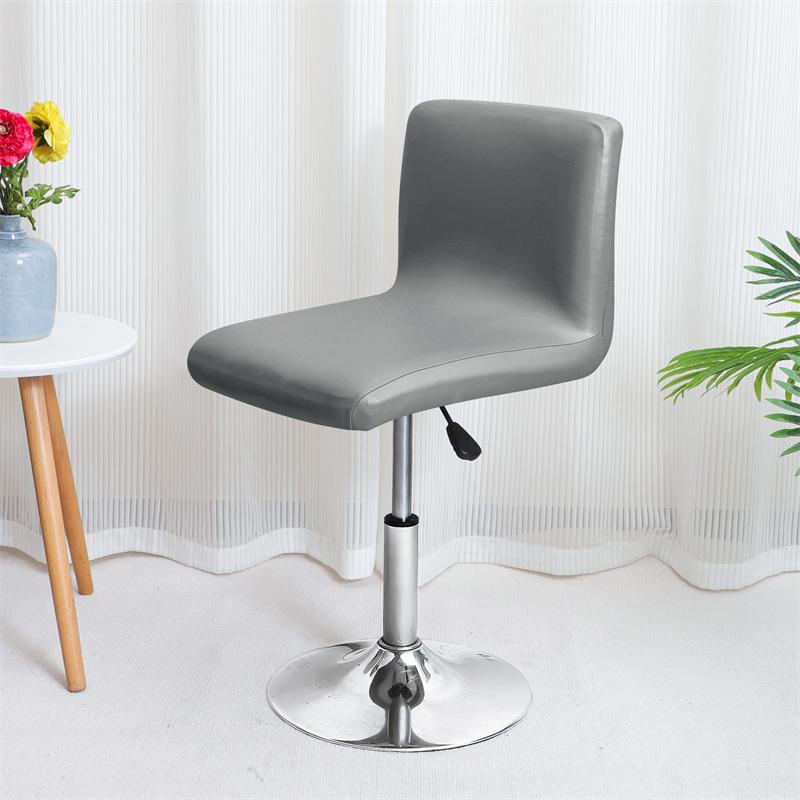 1PC Waterproof Stretch Bar Chair Cover Pu Leather Short Back Chairs Covers Removable Lift Chair Slipcover for Hotel Banquet Club