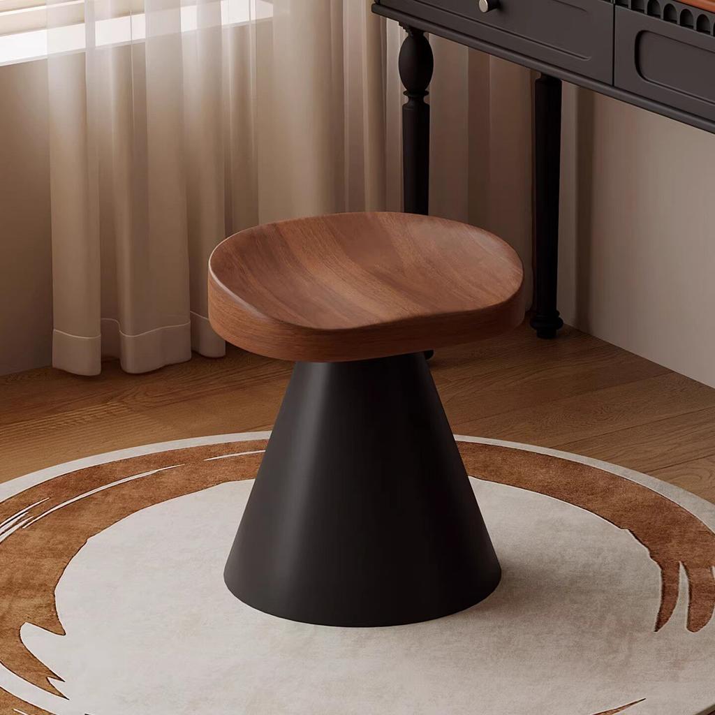 Vintage Vanity Chair Solid Wood Swivel Stool Bedroom Makeup Seat Unique Restaurant Bar Stool for Living Room, Bedroom