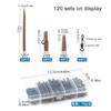 120Pcs Carp Fishing Accessories Set Clip Quick Change Swivel Tail Sleeves Carp Fishing Terminal Fishing Accessories for Carp Rig