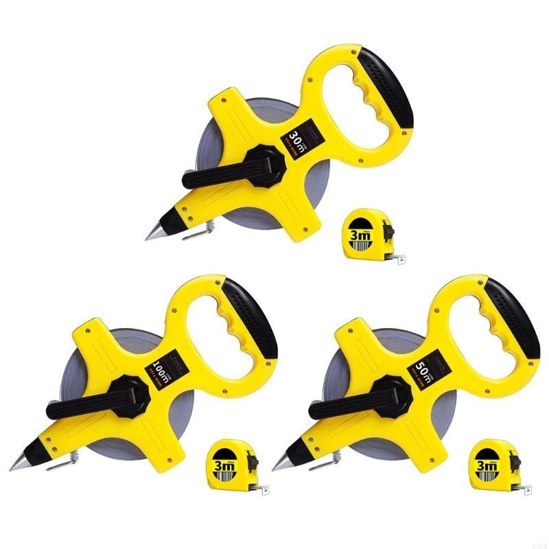 Strong ABS Fiber Tape Measure Waterproof Nylon Coating Portable Handle Design with 3 Meter Reward Tape For Multipurpose Use