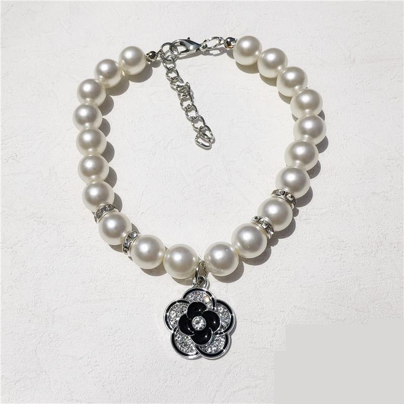 

Cat Collar Ornament Pet Gem Necklace Small Fragrant Wind Dog Summer Cat Brand Princess XS 15-20CM чёрный