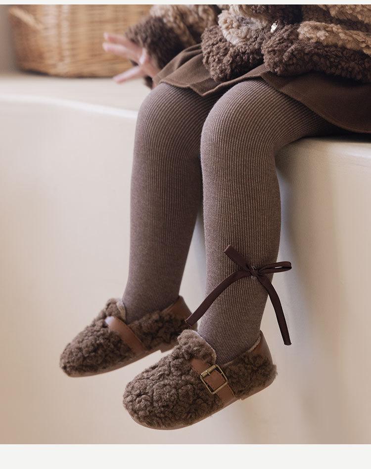 Winter Children's Socks With Plush And Thickened Girl's Pantyhose