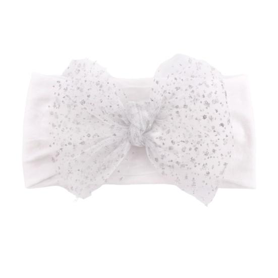 Dětská čelenka do vlasů, atraktivní, pohodlná na nošení, měkká na dotek, letní batolata, dívčí mašle s flitry a síťovanou přízí, dárek k narozeninám