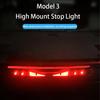 For Tesla Model 3 Highland Car High Mounted Taillight Brake Lamp Car Brake Projection Board PVC Tail Light Emblem Stickers Amagi