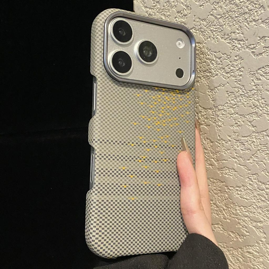 Kevlar Pattern Strong Magnetic iPhone 17 Case, Carbon Fiber Multi-color Magsafe Compatible with 16/15/14 Pro