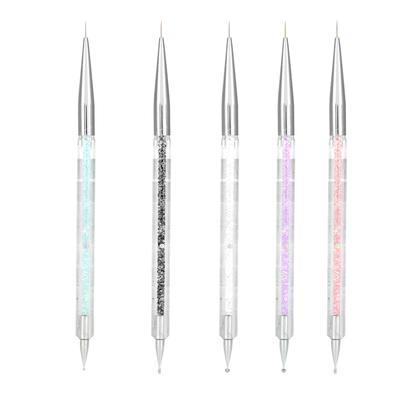 5 STÜCKE Doppelkopf Kristall Dotting Maniküre Werkzeuge Malen Punkt Stift Nail Art Malset